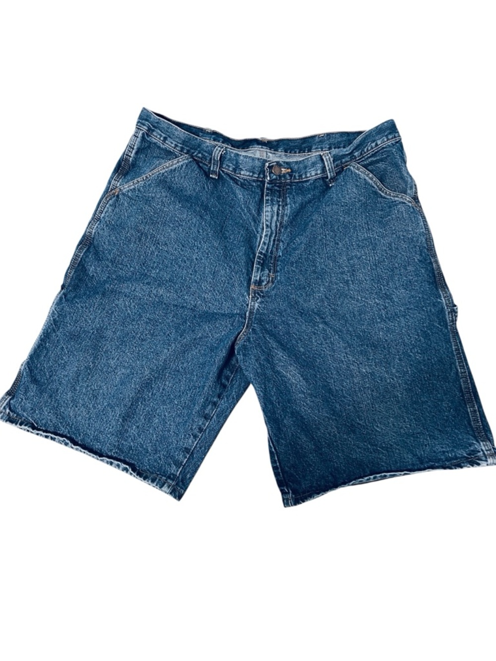 Men's Blue Denim Shorts Mens Rustler Shorts Size 38 Denim Cotton Jean Carpenter